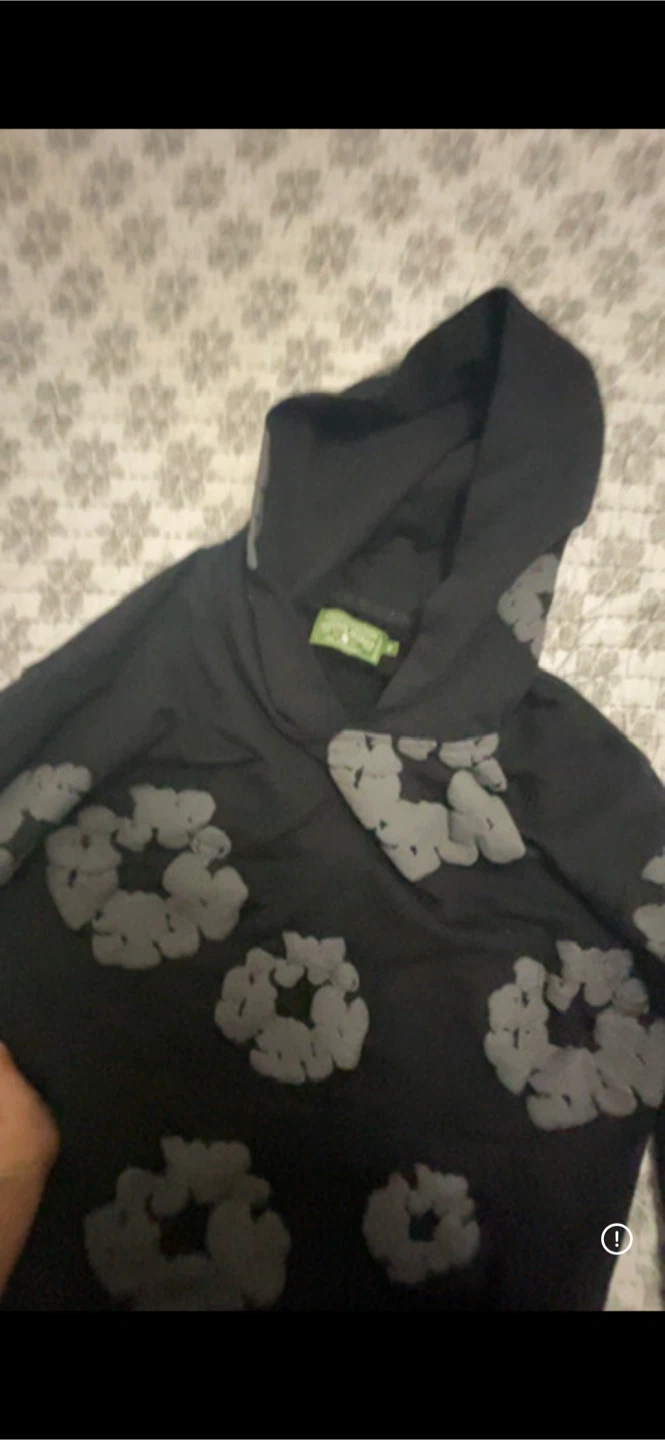 Denim Tears Cotton Wreath Hoodie - Black