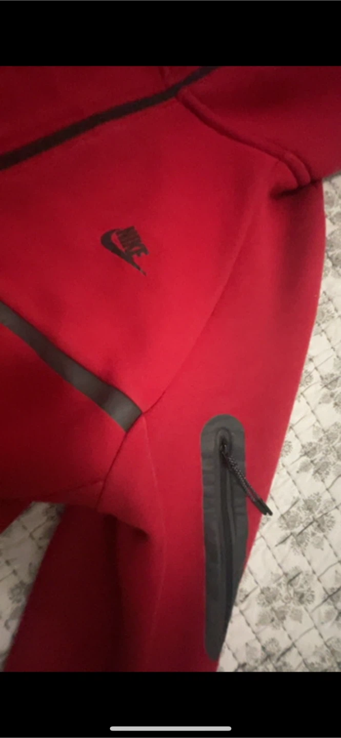 Nike Tech Fleece Full-Zip Hoodie Red - photo 2