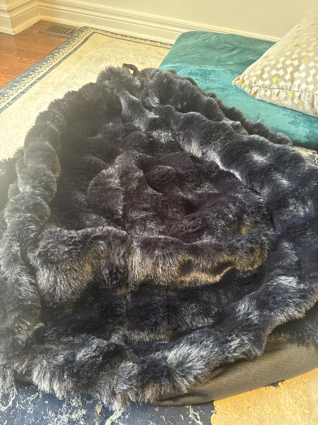 Faux Rabbit Fur kids Bean Bag Chair Cover - photo 2