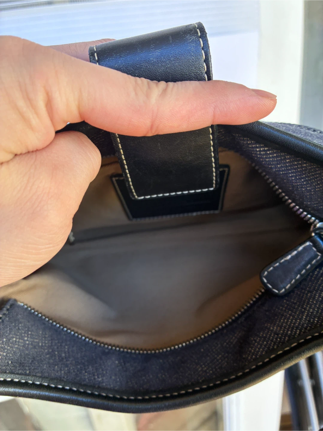 Denim coach shoulder bag - photo 4
