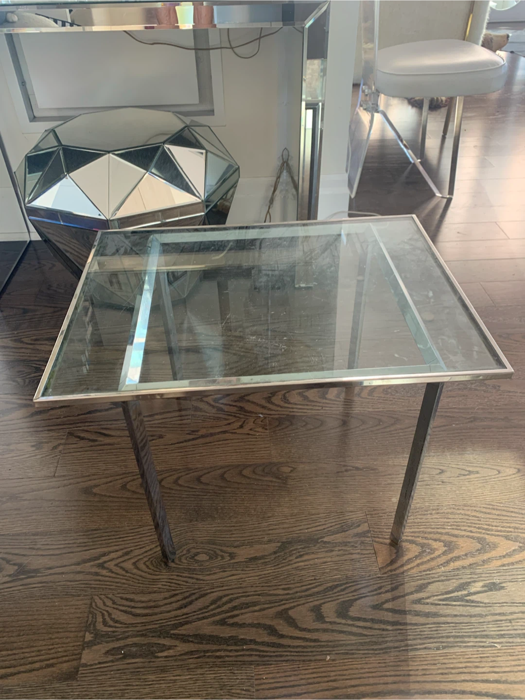 Vintage tables, glass chrome MCM classic modern