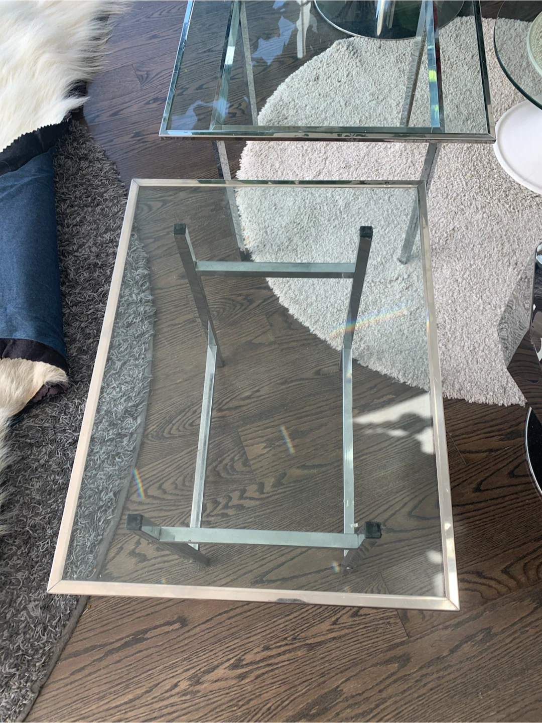 Vintage tables, glass chrome MCM classic modern - photo 3
