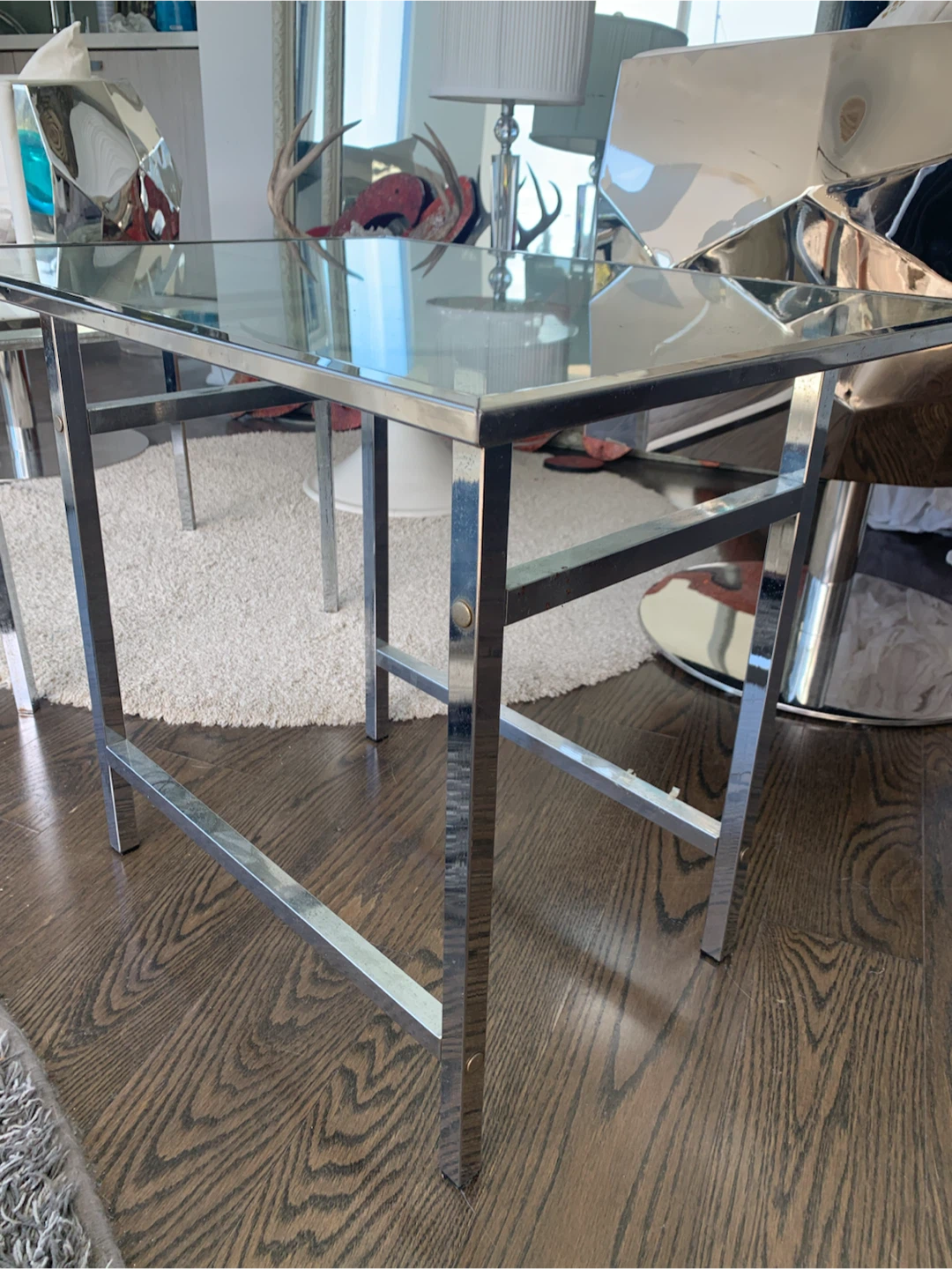 Vintage tables, glass chrome MCM classic modern - photo 4