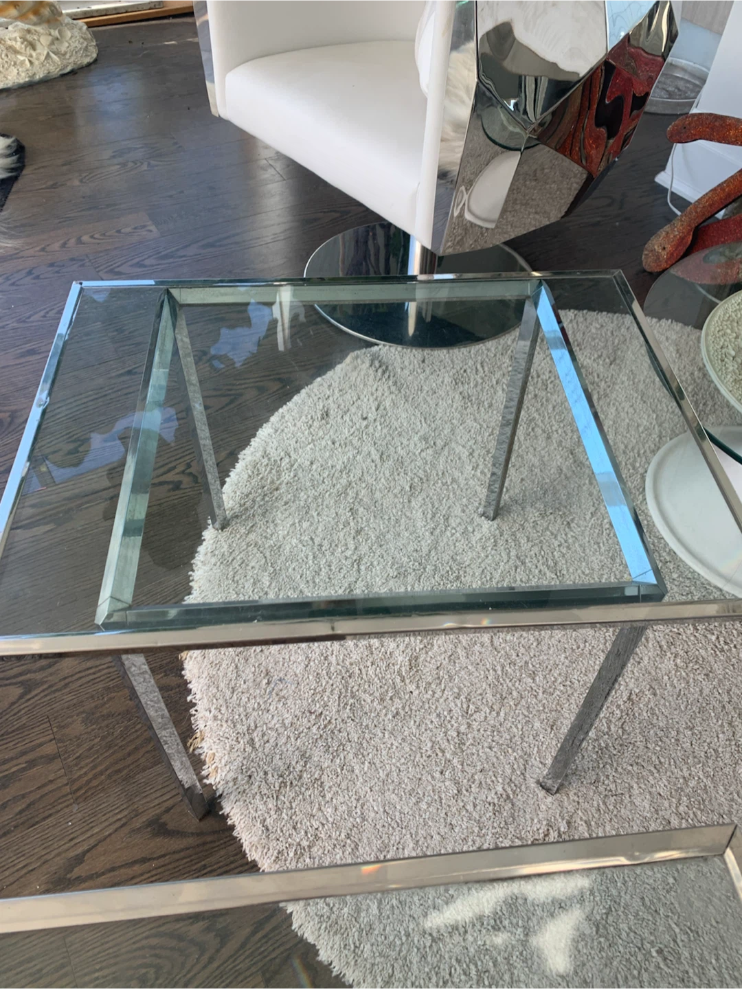 Vintage tables, glass chrome MCM classic modern - photo 5