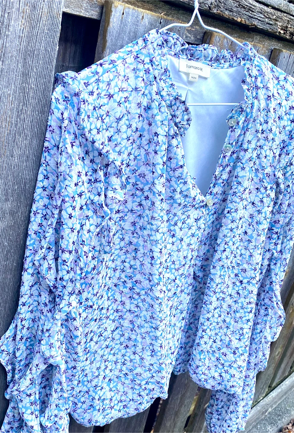Tamara H. Floral Blouse Size Medium - photo 4