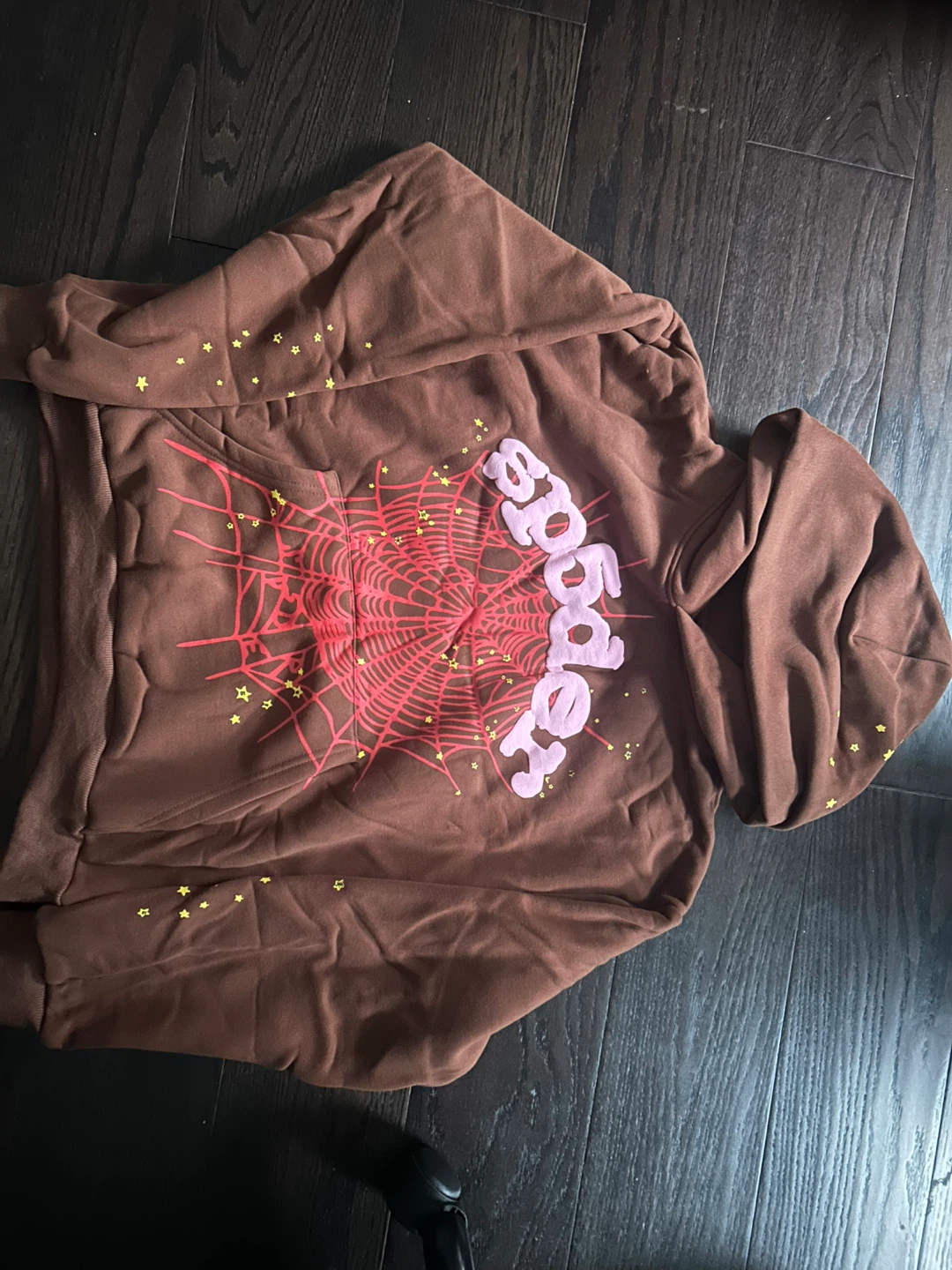 Sp5der Brown Hoodie