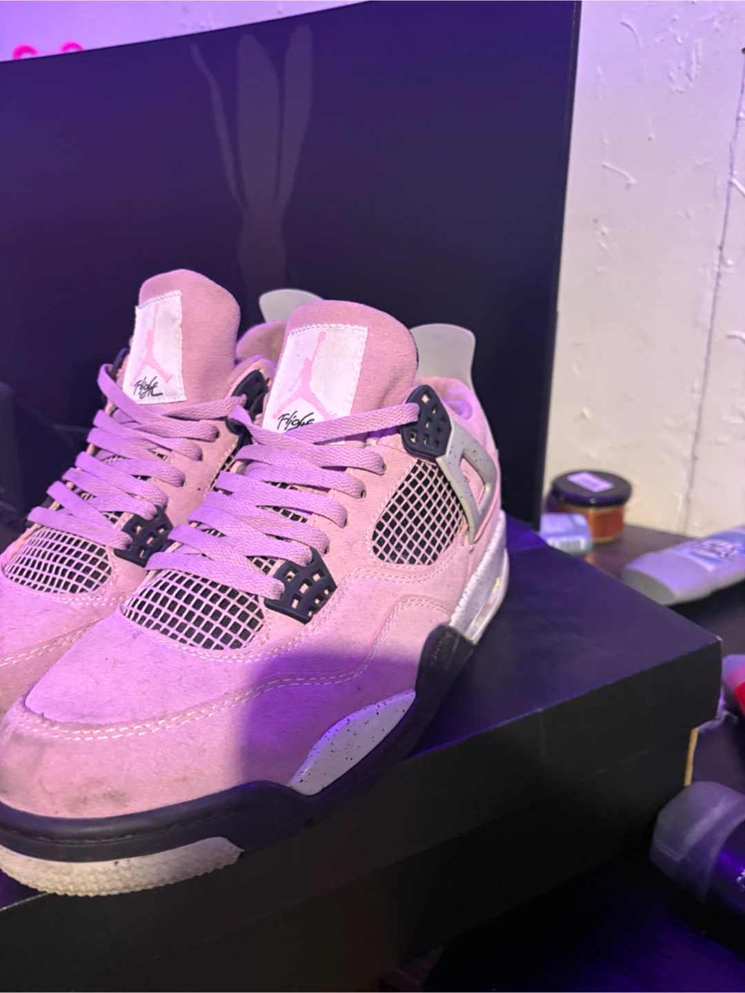Pink orchid jordan 4 size 10 - photo 2
