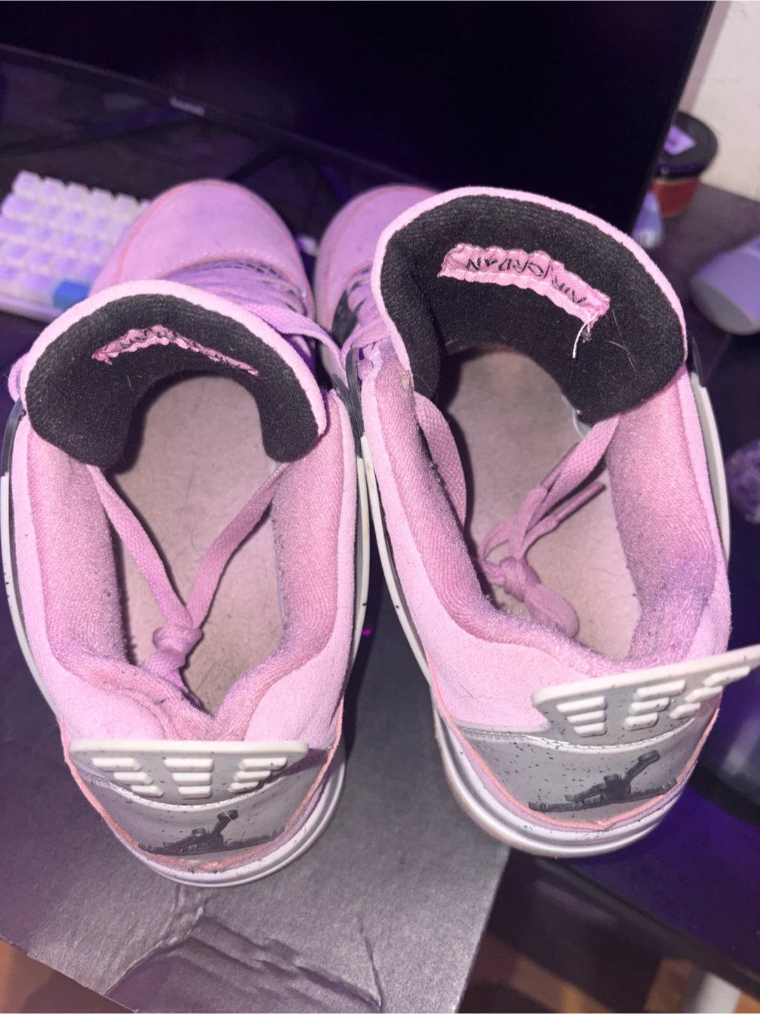 Pink orchid jordan 4 size 10 - photo 3