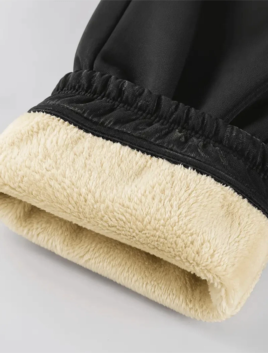 Black Fleece-Lined Winter Trousers - photo 3
