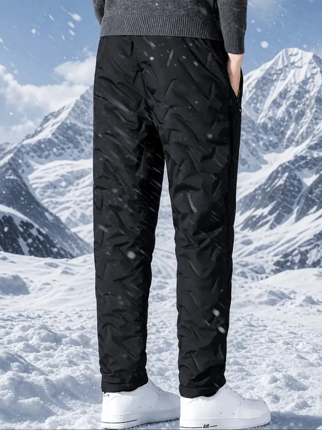 Black Fleece-Lined Winter Trousers - photo 5