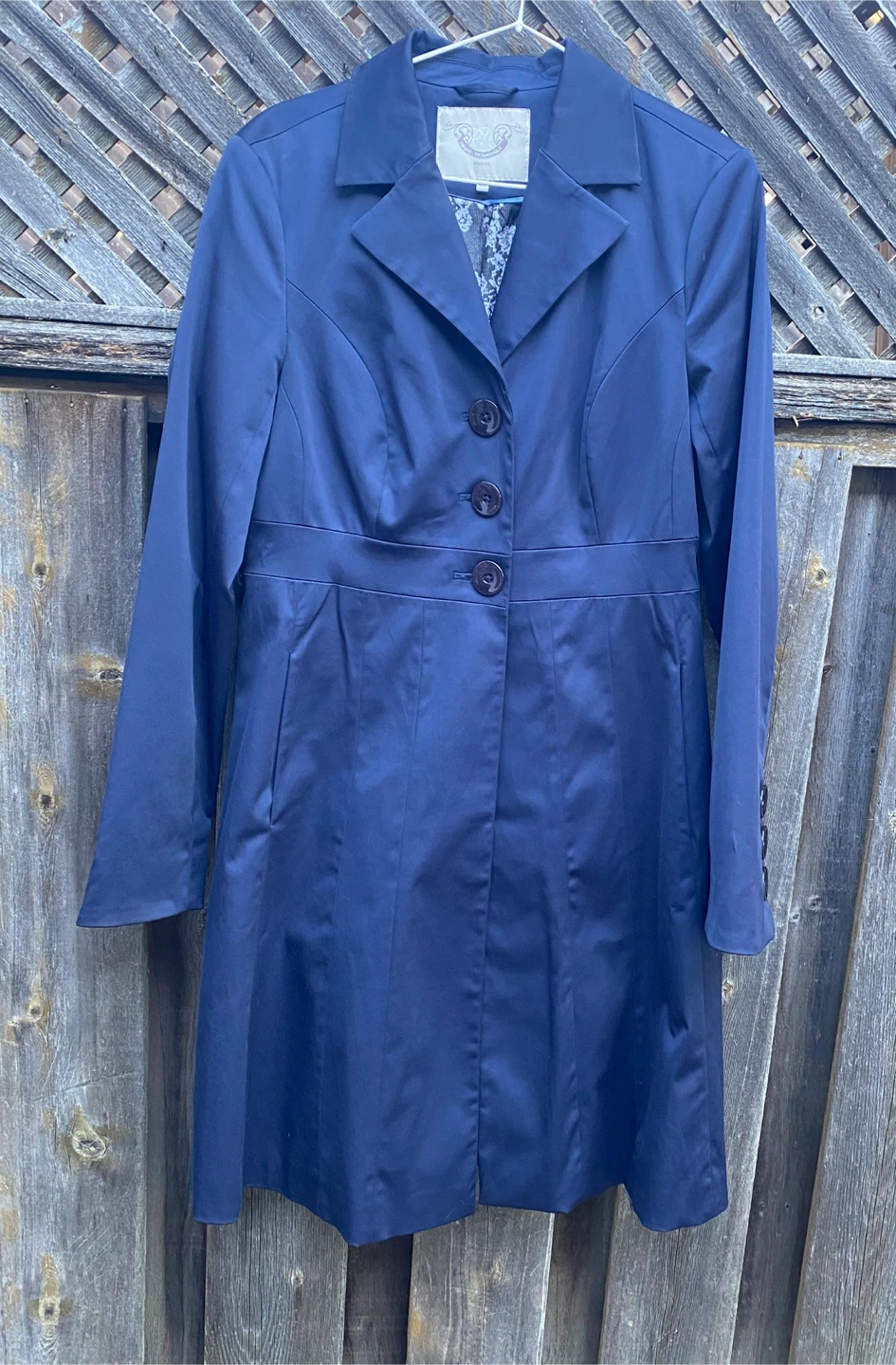RW & CO. Navy Blue Trench Coat