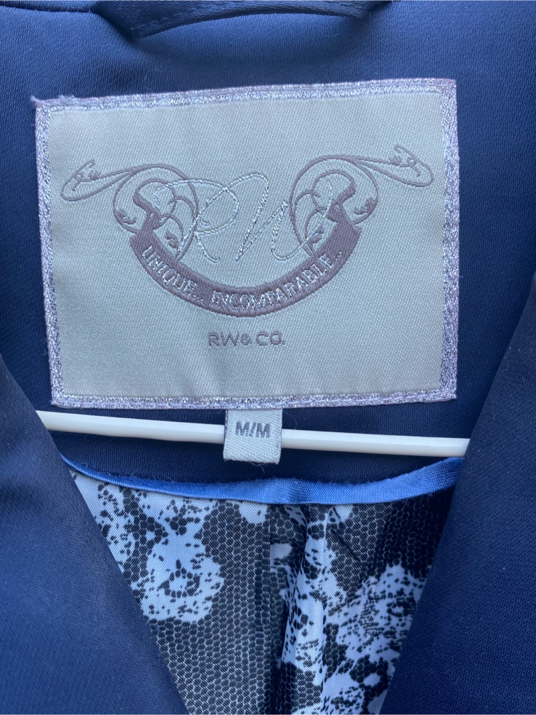 RW & CO. Navy Blue Trench Coat - photo 3
