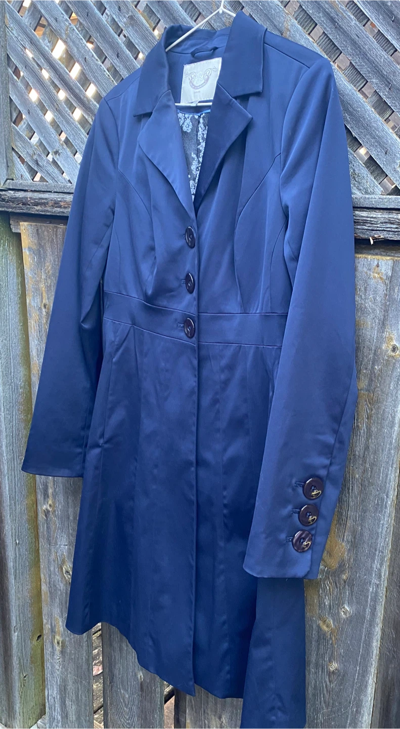 RW & CO. Navy Blue Trench Coat - photo 4
