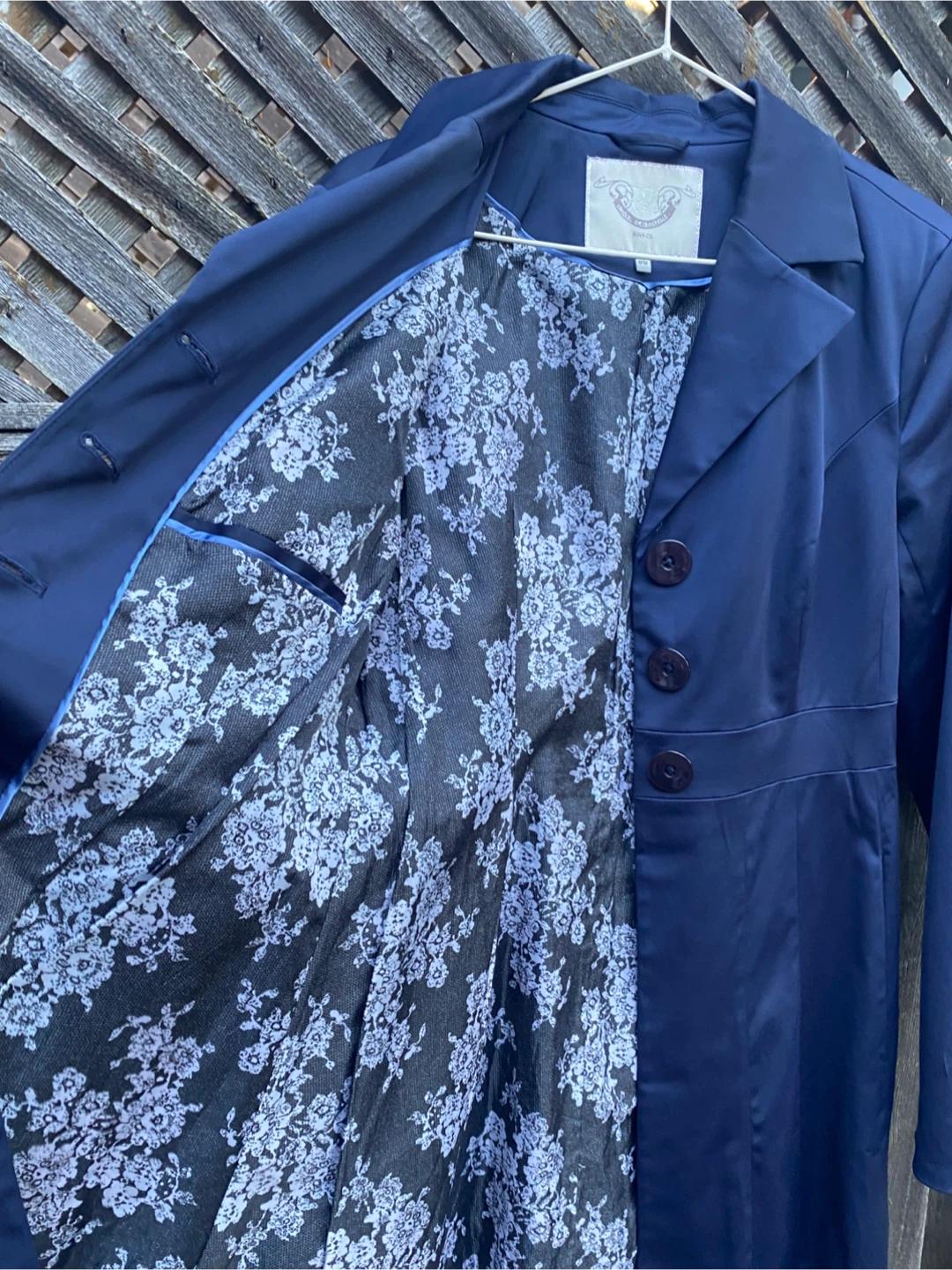 RW & CO. Navy Blue Trench Coat - photo 5