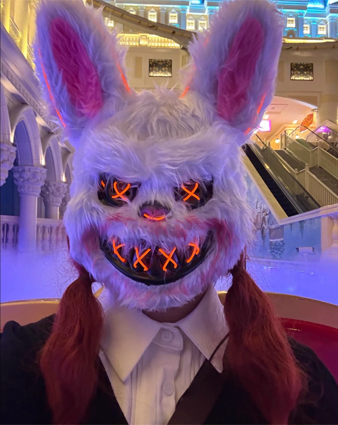 Light-Up Scary Bunny Halloween Mask