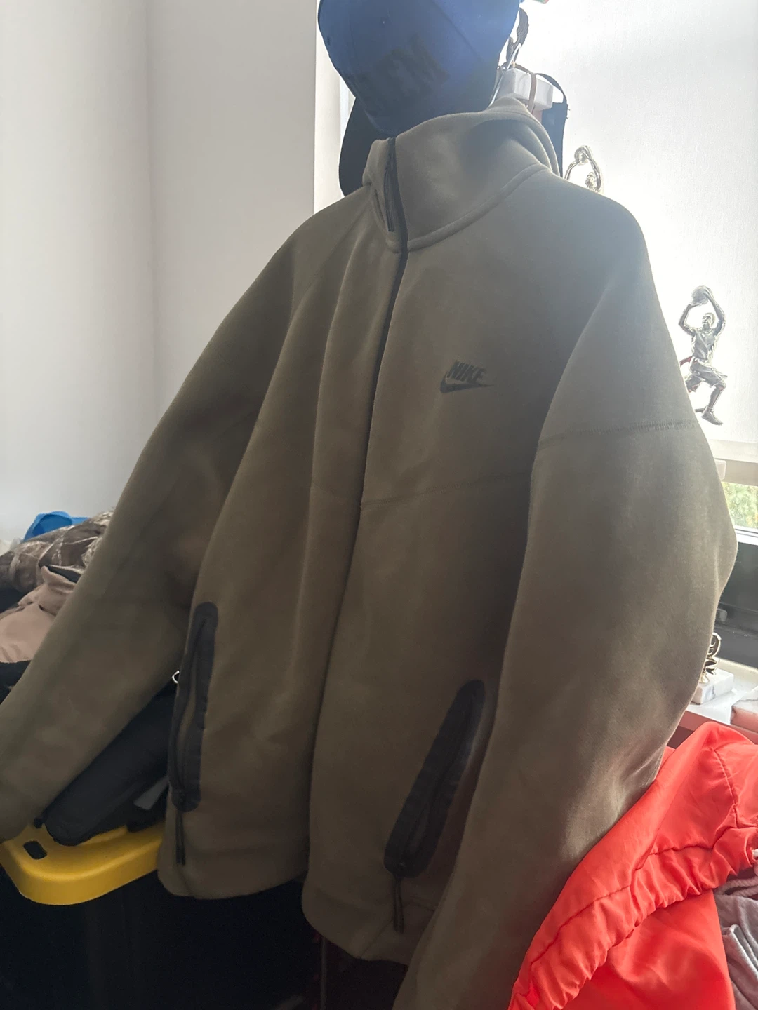 Nike Sportswear Tech Fleece Full-Zip Hoodie Olive - photo 2