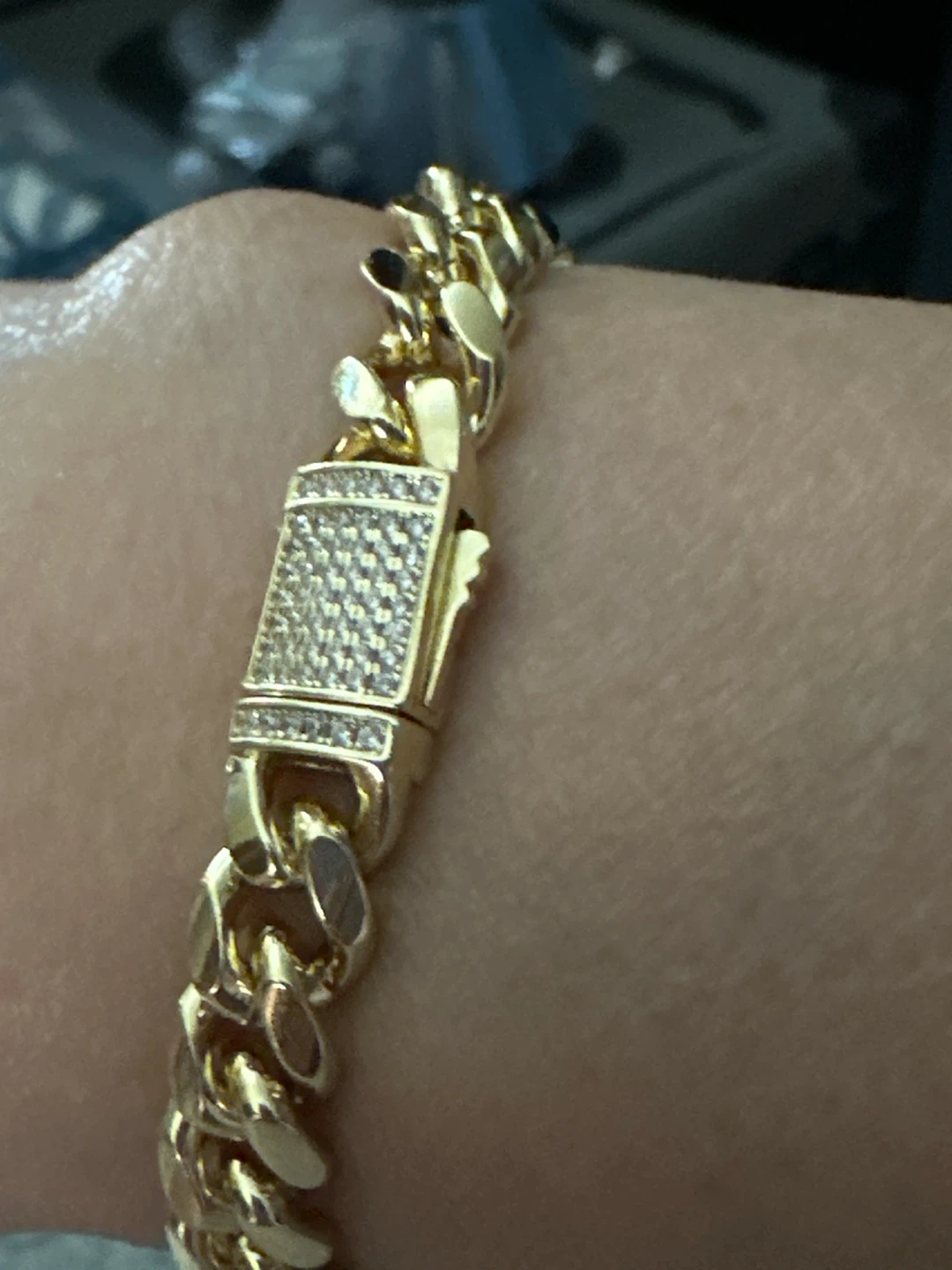14k Gold-Tone laminated Cuban Link Bracelet