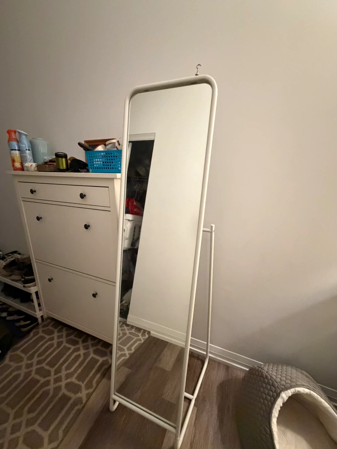 IKEA Knapper Floor Mirror with Clothes Rack
