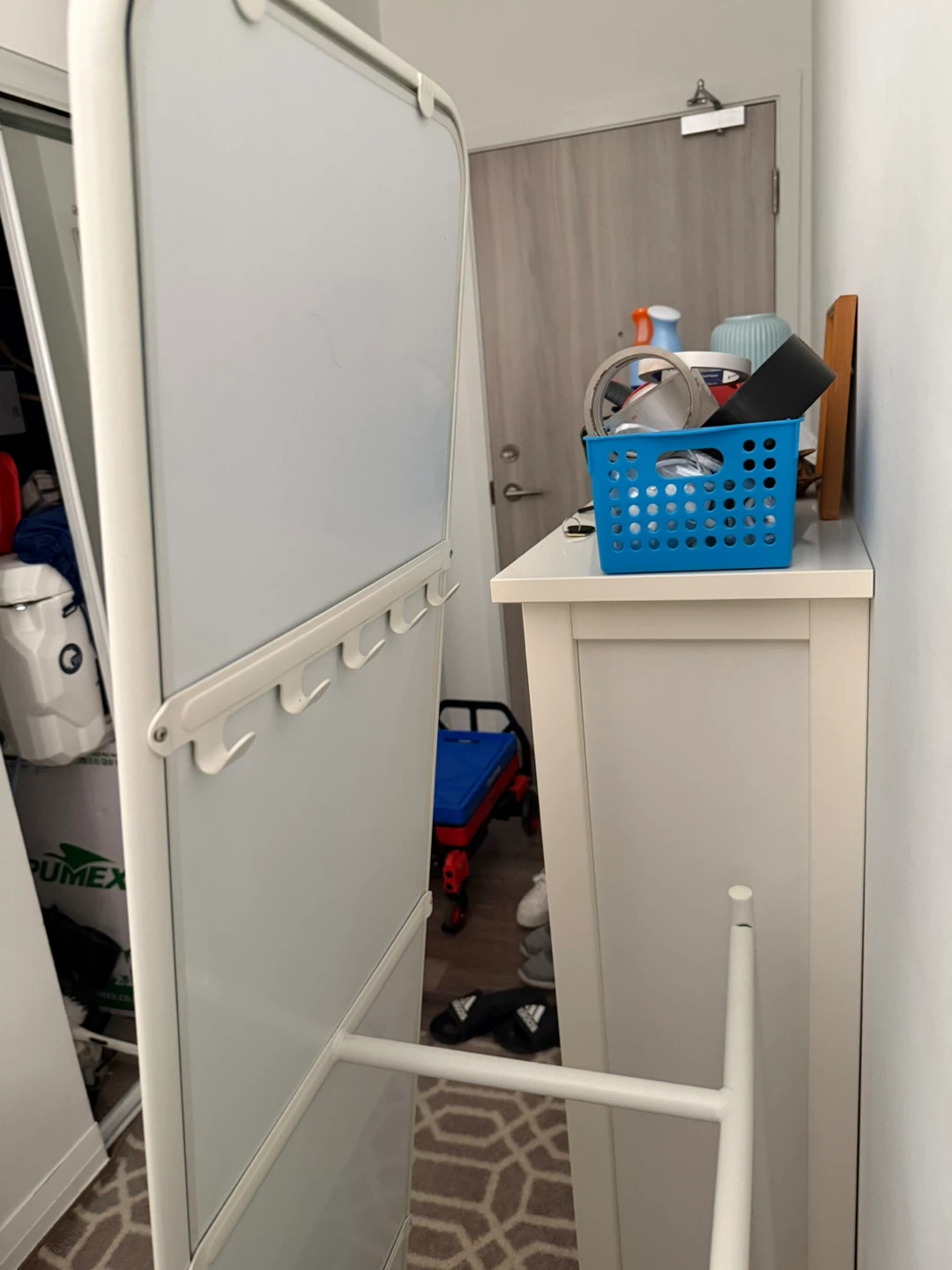 IKEA Knapper Floor Mirror with Clothes Rack - photo 3