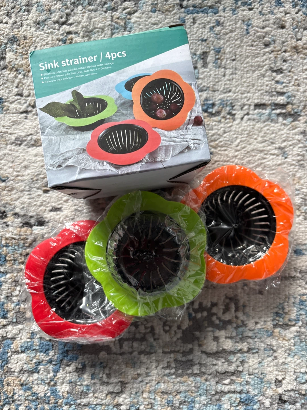 NEW! Set of 3 Flower Sink Strainers