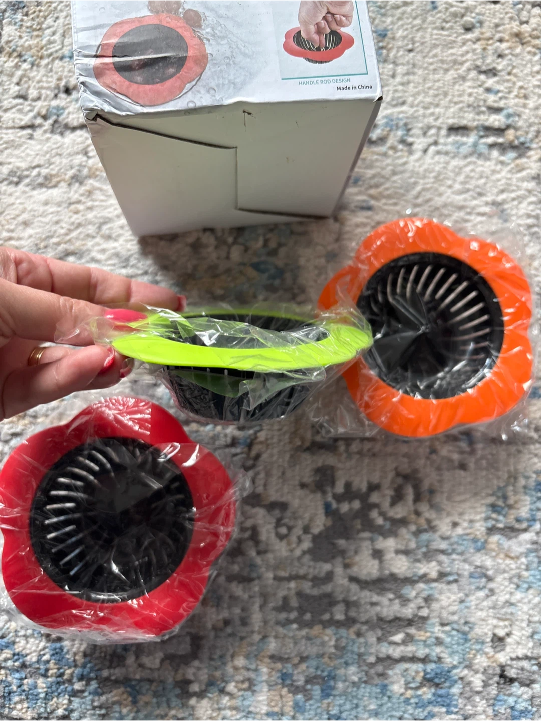 NEW! Set of 3 Flower Sink Strainers - photo 4