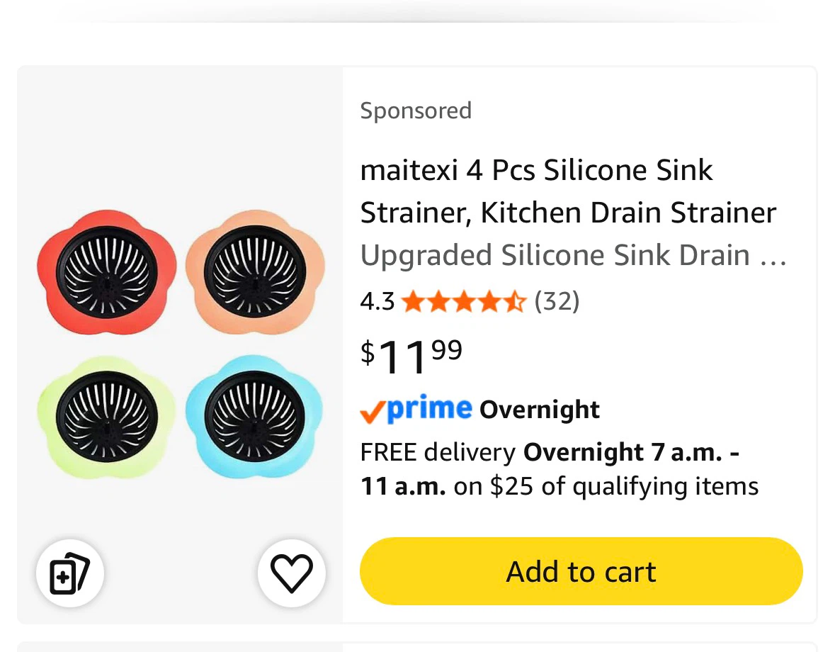 NEW! Set of 3 Flower Sink Strainers - photo 2