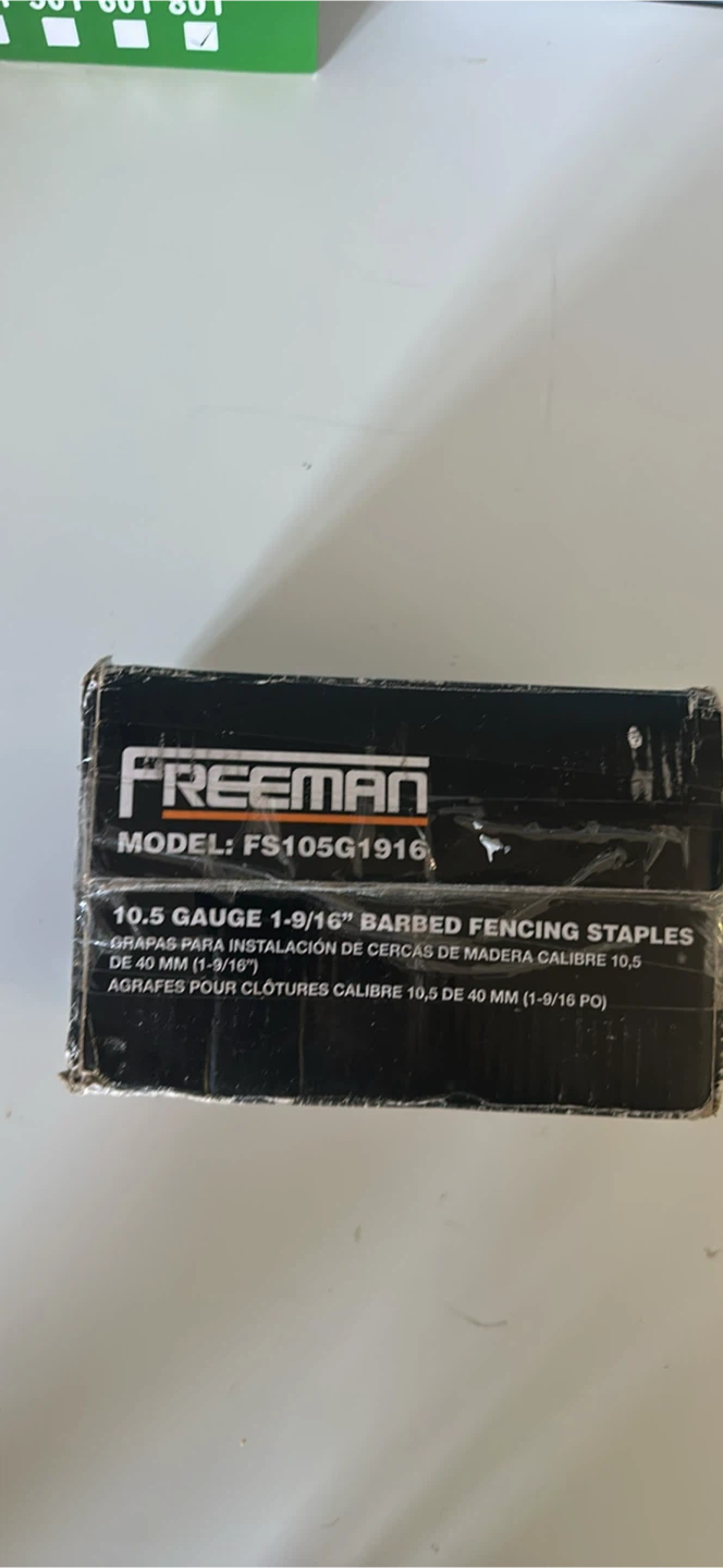 Freeman 10.5 Gauge 1-9/16" Barbed Fencing Staples - photo 2