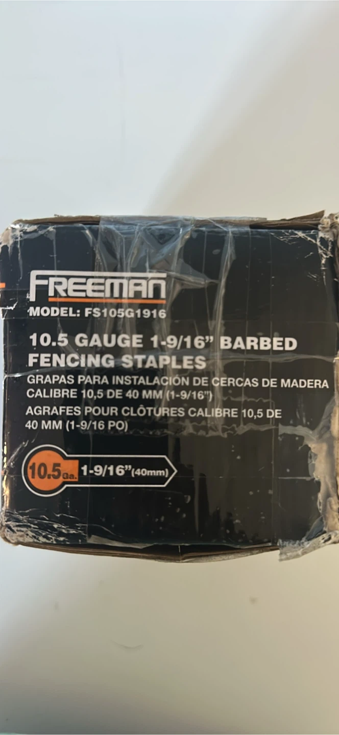 Freeman 10.5 Gauge 1-9/16" Barbed Fencing Staples - photo 3