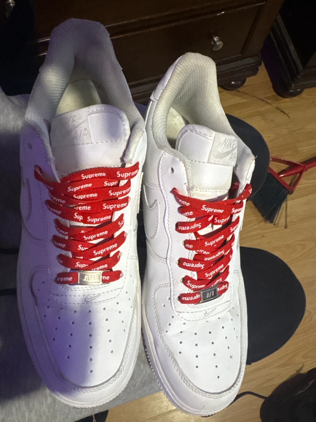 Nike Air Force 1 Low Supreme White Size 10 - photo 3