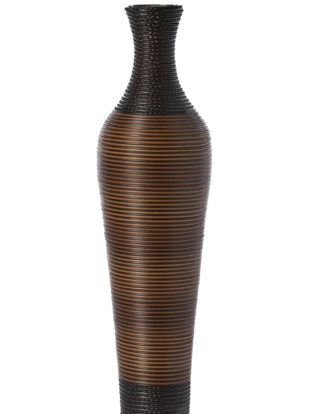 Tall Ribbed Floor Vase
