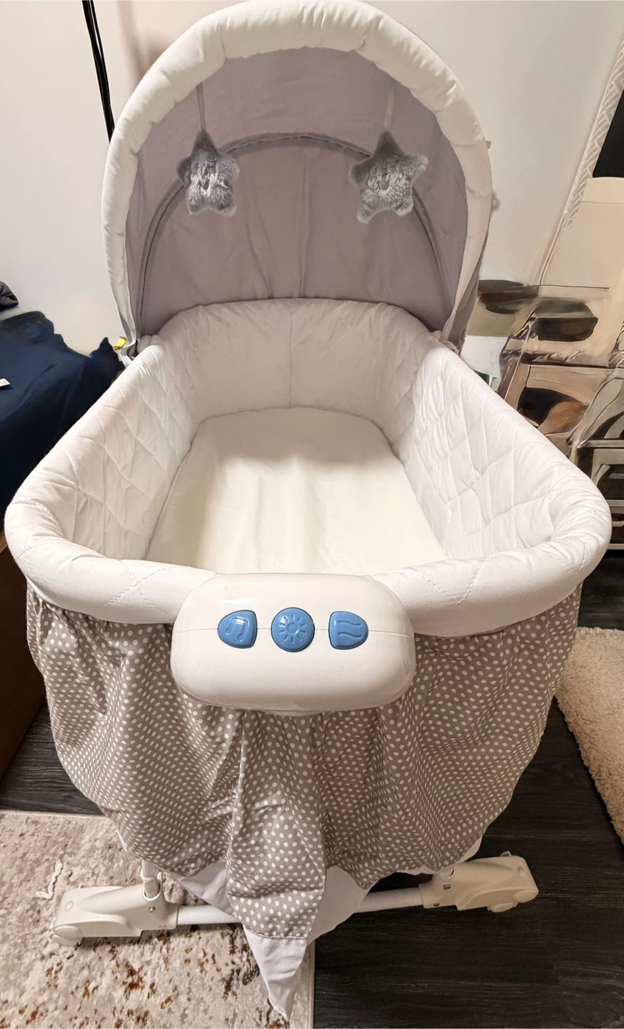 Baby Bassinet with Canopy and Sound Features - photo 2