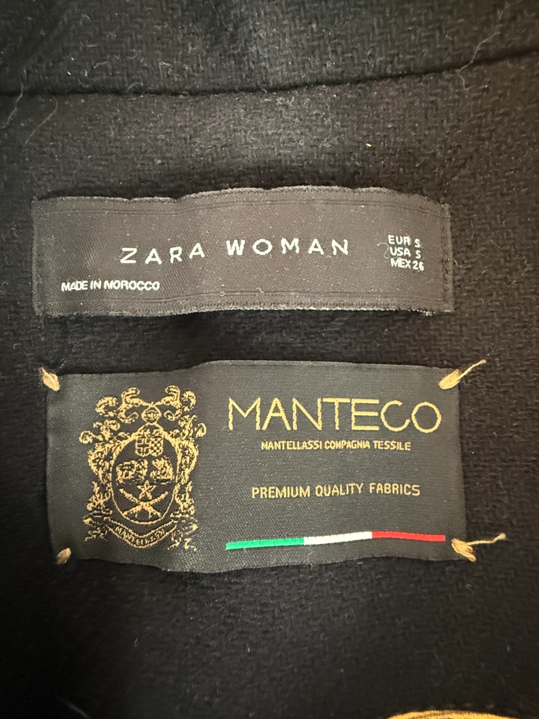 Zara Woman Manteco Black Double-Breasted Coat - photo 2