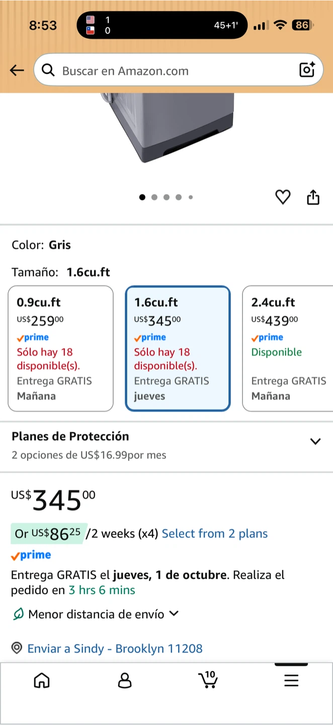 COMFEE' 1.6 cu. ft. Portable Washing Machine