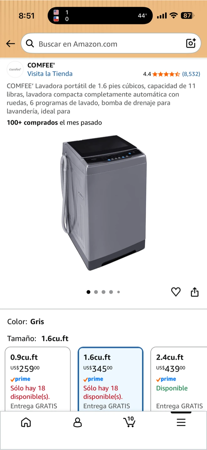 COMFEE' 1.6 cu. ft. Portable Washing Machine - photo 2