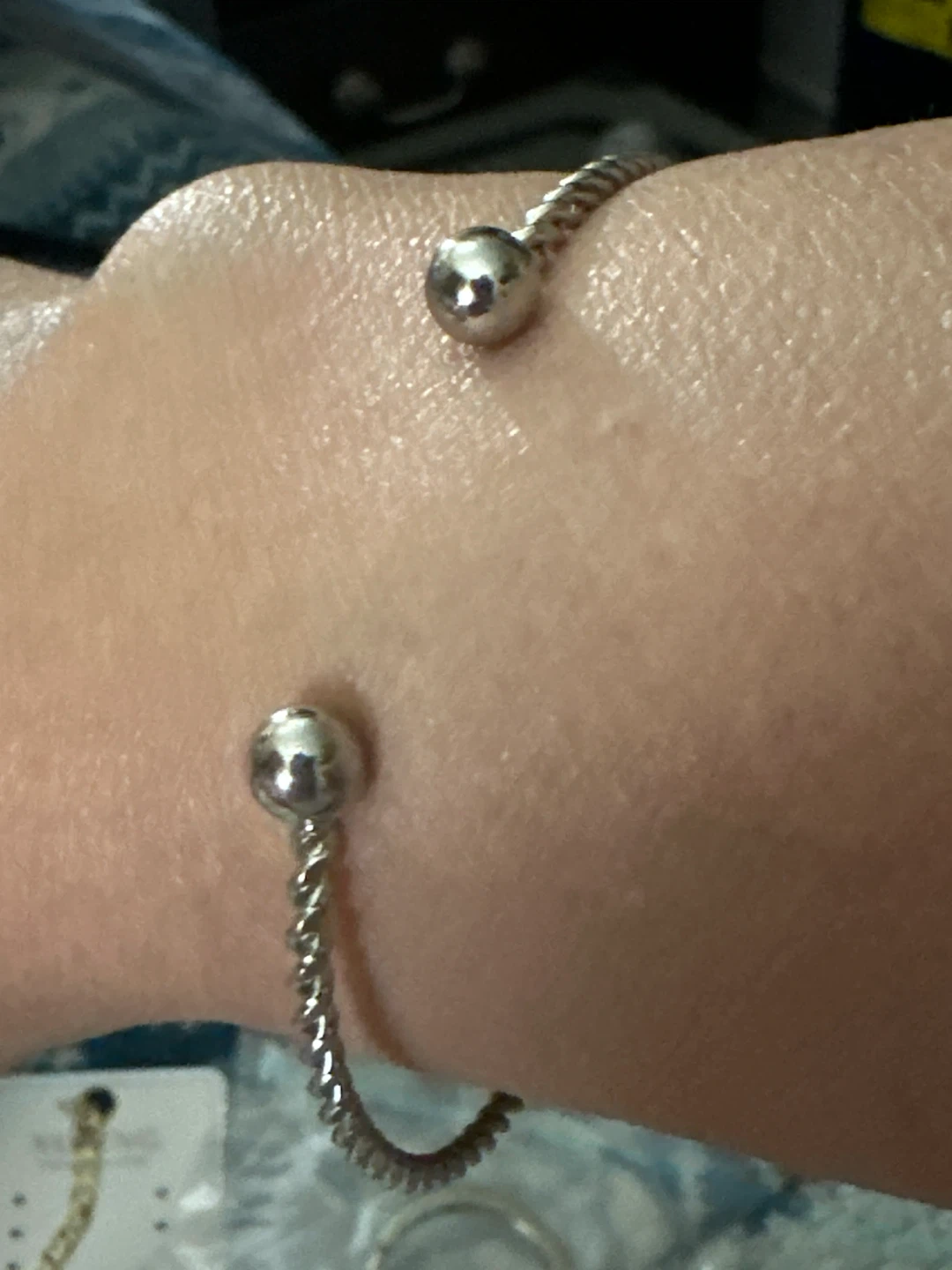 Silver-Tone Twisted Cuff Bracelet