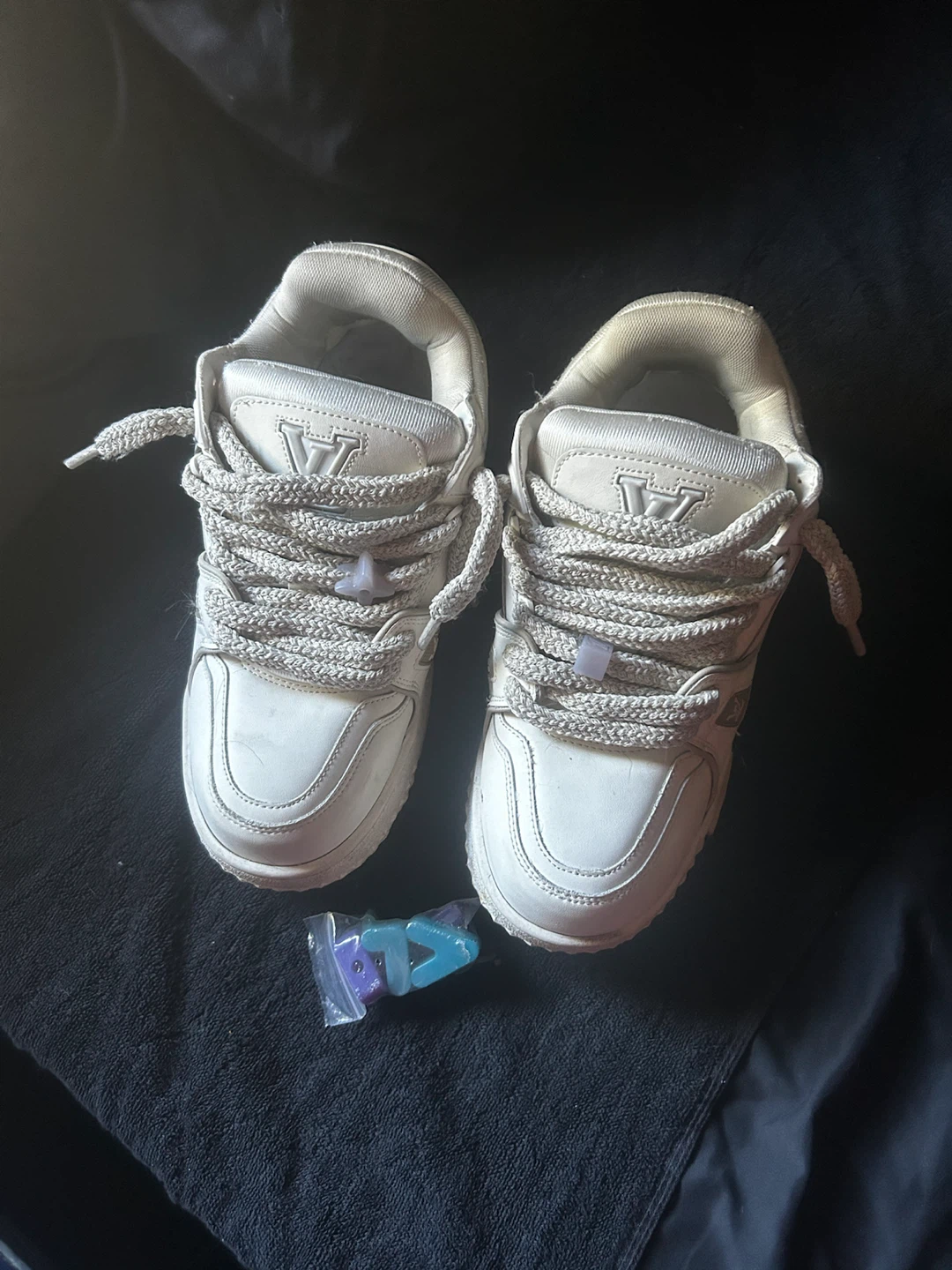 Chunky Louis Vuitton Skate Sneakers White - Size 10
