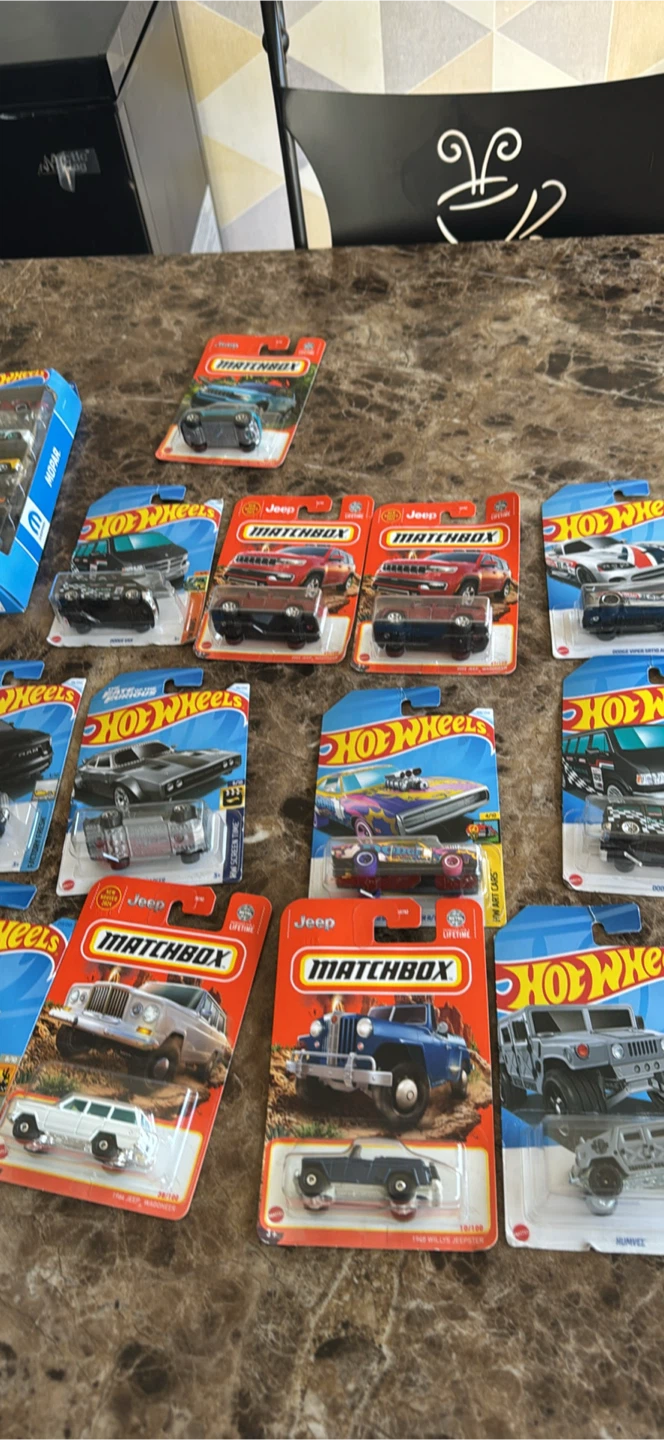 Collection of Hot Wheels and Matchbox Die-Cast Cars