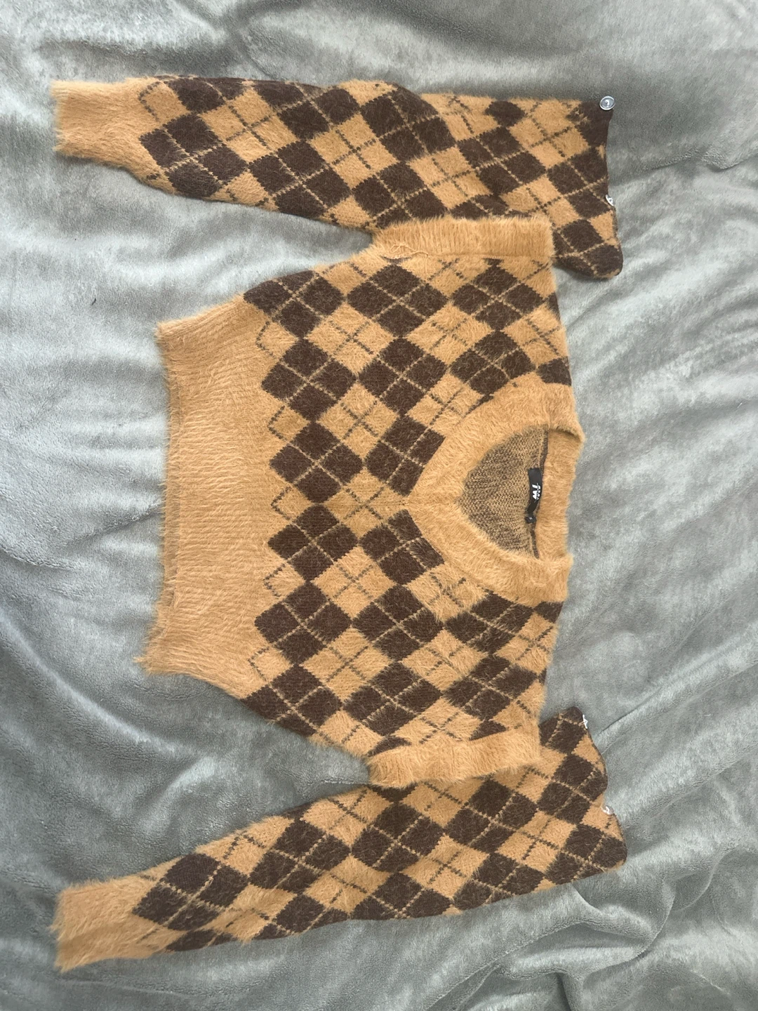 TW Black Argyle Knit Sweater