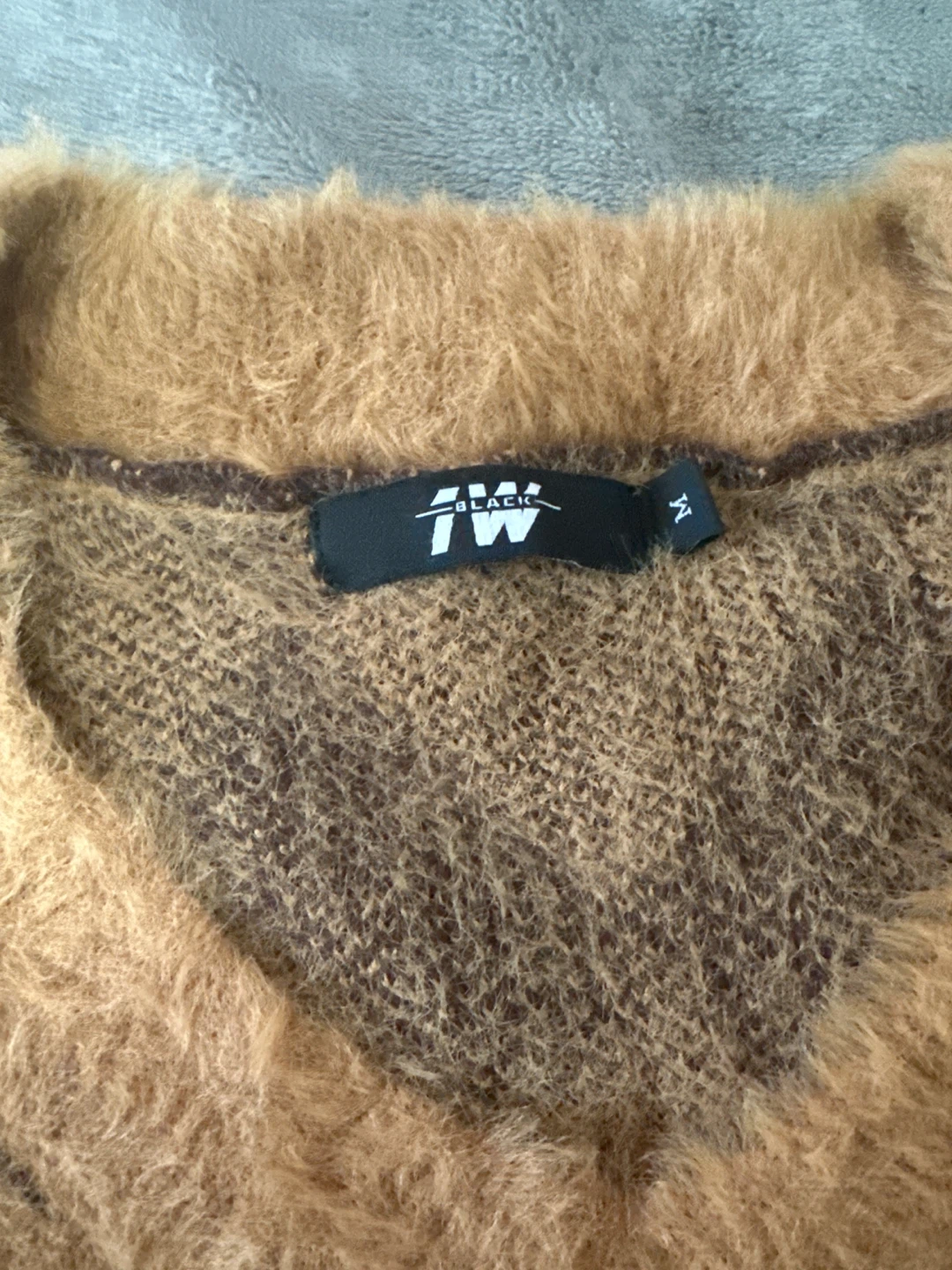 TW Black Argyle Knit Sweater - photo 2