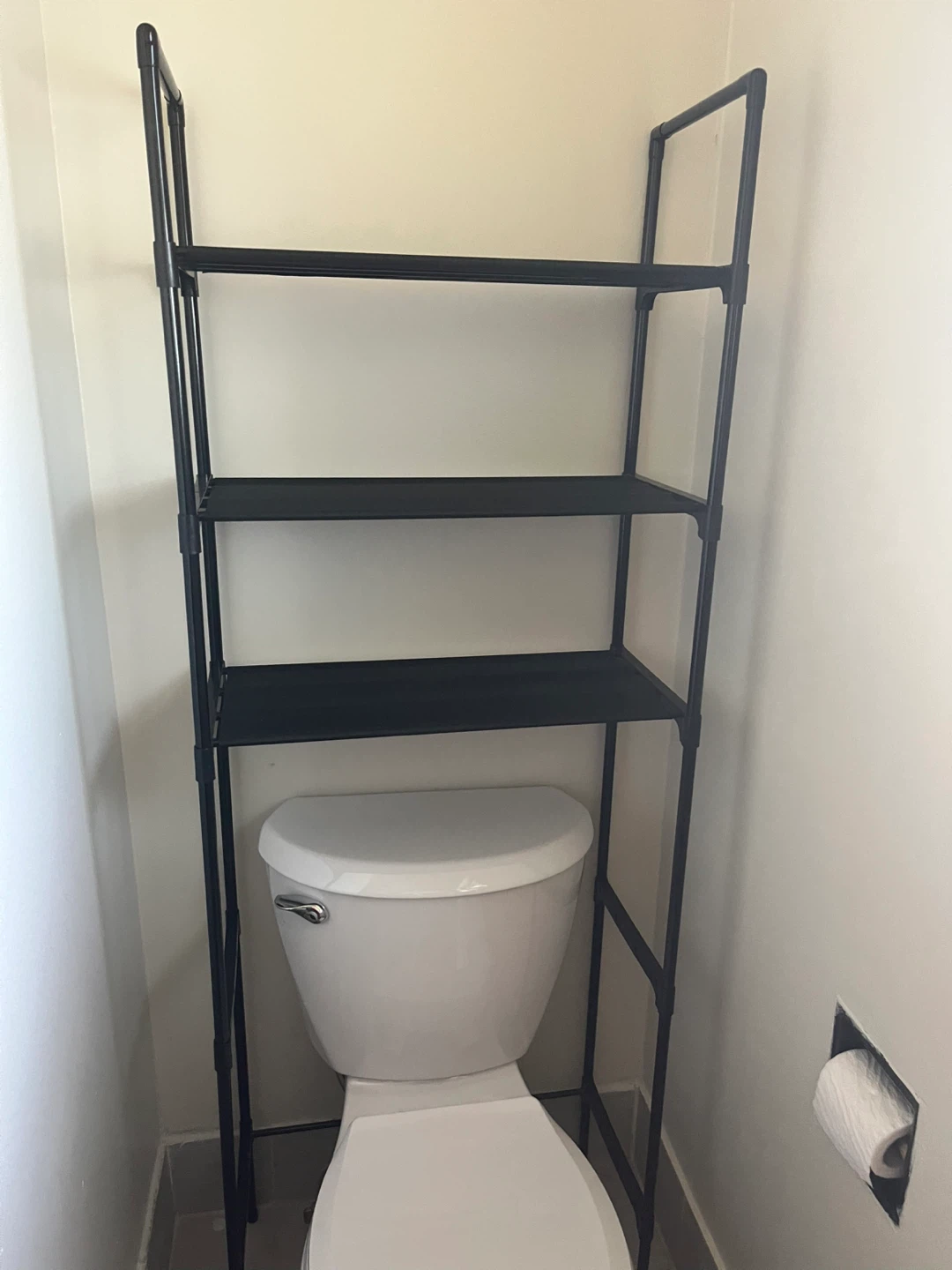 Black Over-the-Toilet Storage Shelf