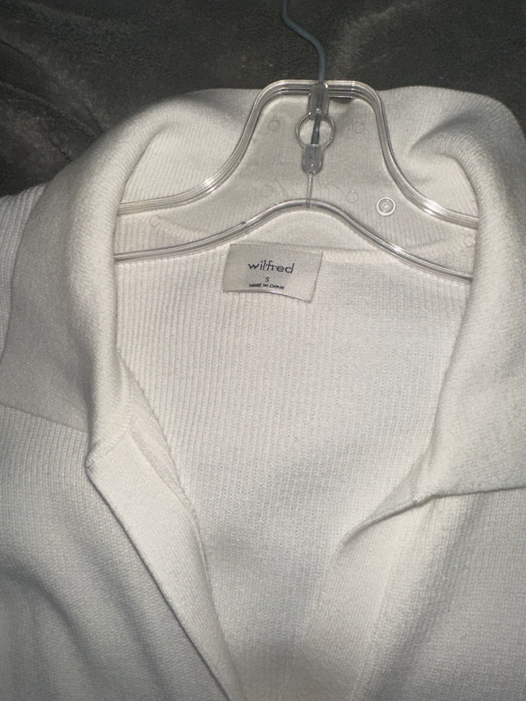 Wilfred White Ribbed Button-Down Dress - Size Small - photo 2
