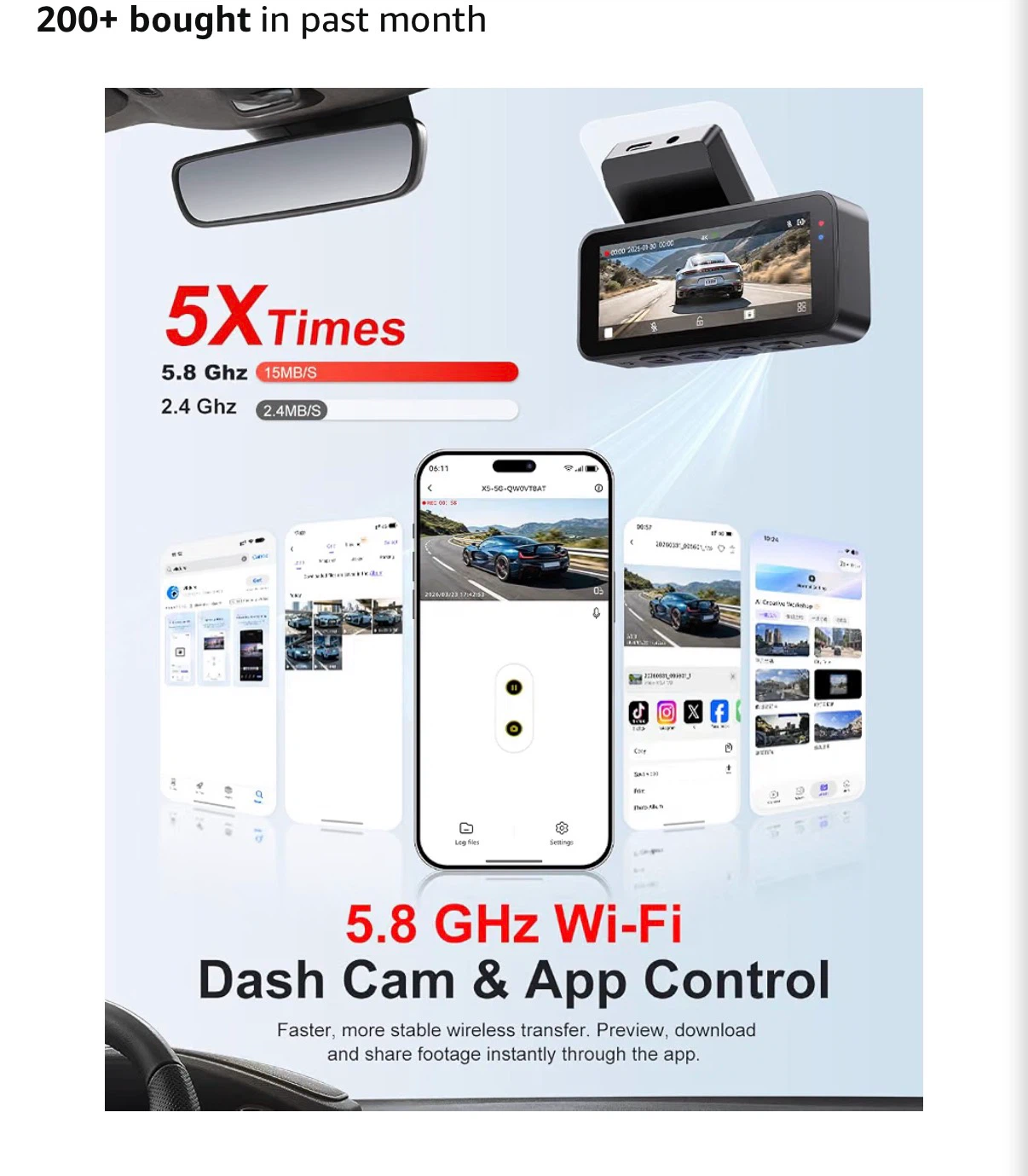 Winail 4K Dual Dash Cam Front and Rear with 64GB Card - photo 4