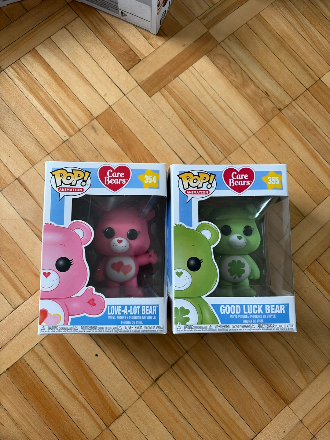 Funko Pop Care Bears Love-A-Lot and Good Luck Bear