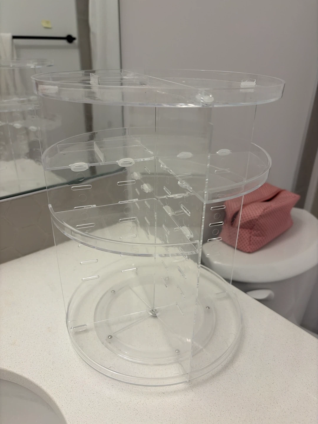 Clear Rotating Acrylic Makeup Organizer