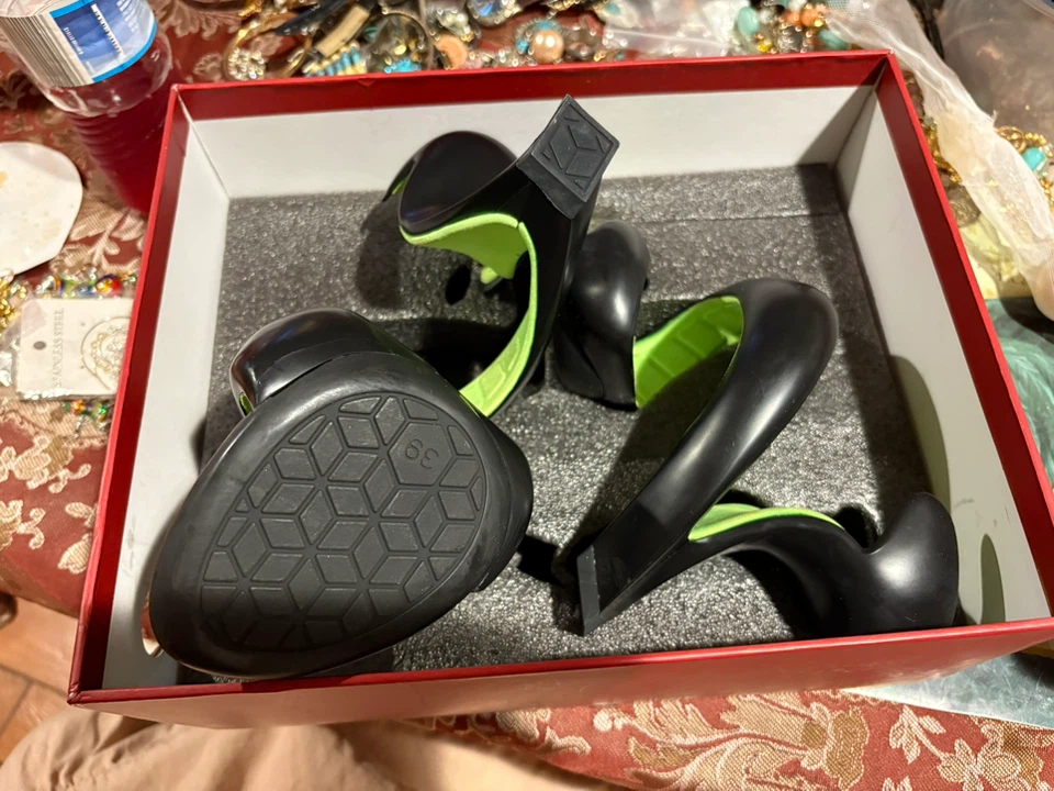 Ocandy Spiral Heels Black and Green - photo 4