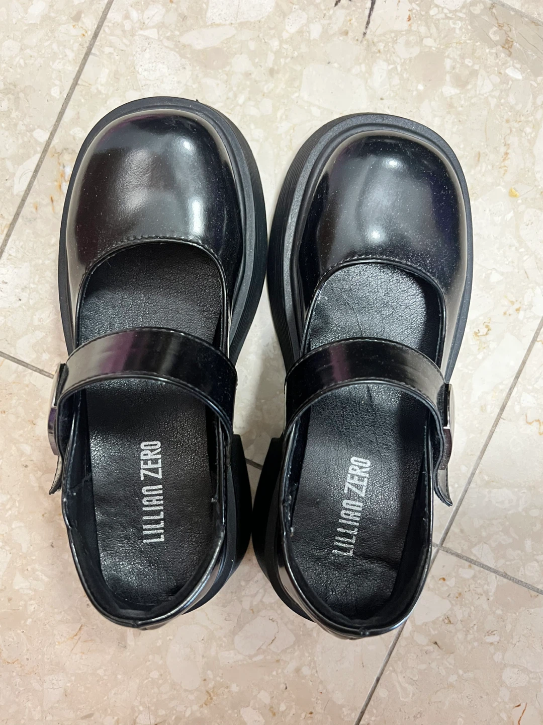 Lillian Zero black platform Mary Janes