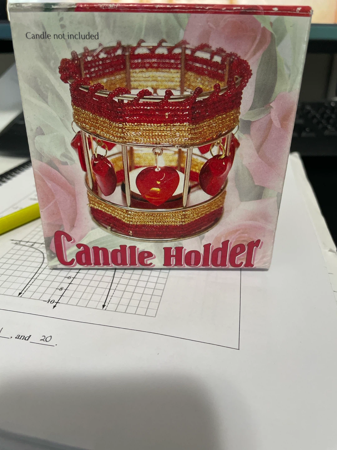 Four Seasons Collection Beaded Candle Holder