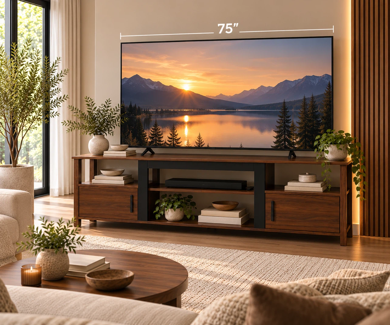 Modern LED TV Stand Console