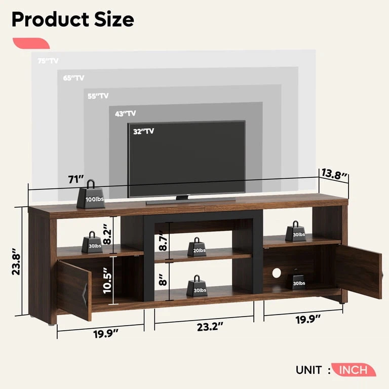 Modern LED TV Stand Console - photo 3