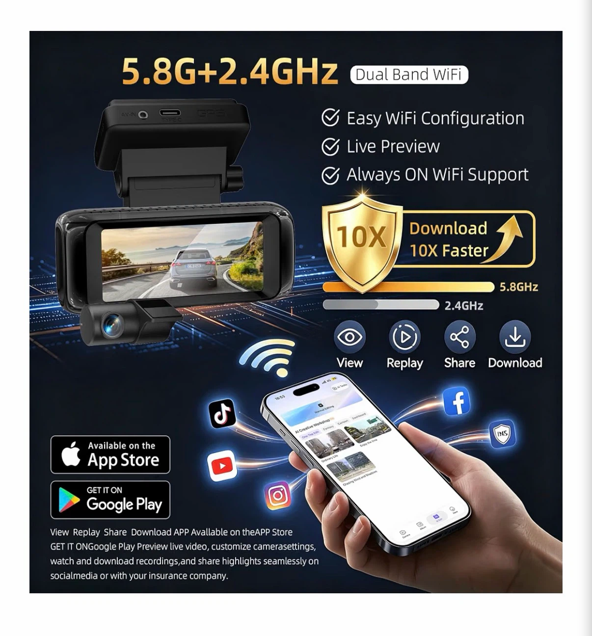 LHSYJ 4K Dual Front and Rear Dash Cam - photo 5